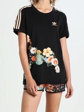 Adidas Originals Jardim Floral Tee Sz XS